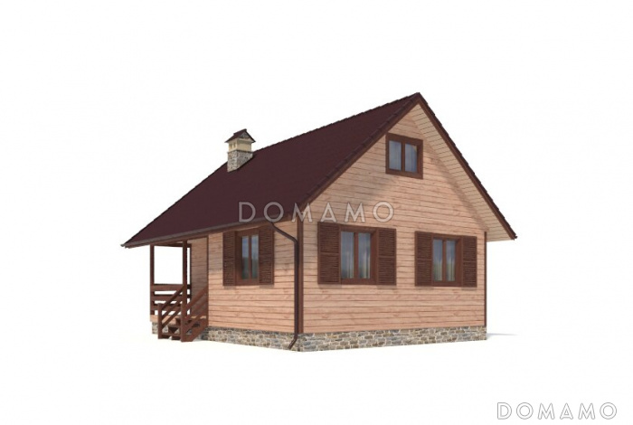 Проект каркасной бани со вторым светом