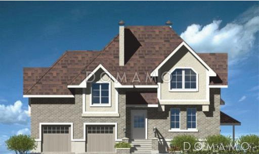 Проект коттеджа с билиардной и вторым светом / Фасад 2