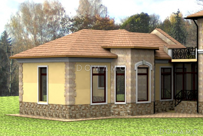 Проект пристроенного бассейна с эркером