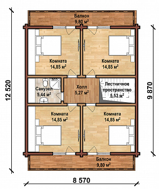 ФИНМАРК ШАЛЕ 200 / План мансардного этажа