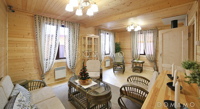 Проект дома из клееного бруса с двумя спальнями