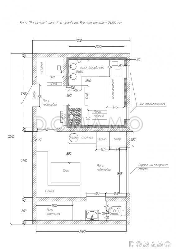 Лучшая баня / План 1 этажа