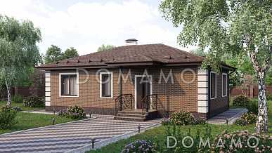 Проект одноэтажного дома в современном стиле