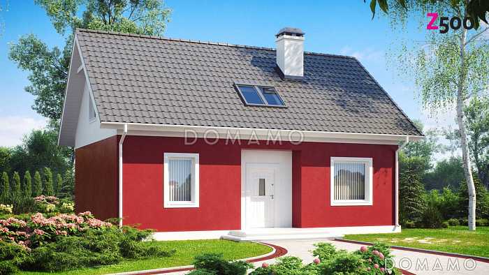 Проект простого одноэтажного мансардного дома из кирпича с тремя спальнями и индивидуальными гардеробными