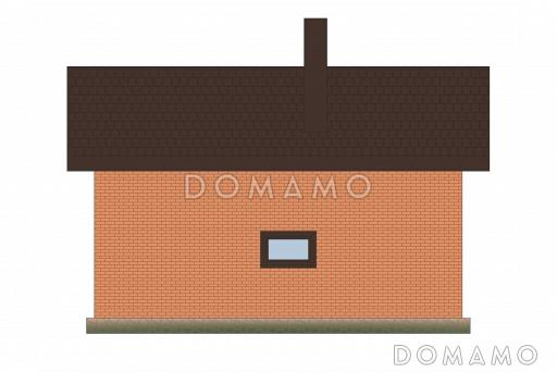 Проект бани из пеноблоков с мансардным этажом / Фасад 3