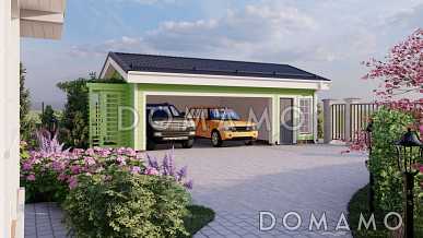 Проект гаража-навеса на два машиноместа