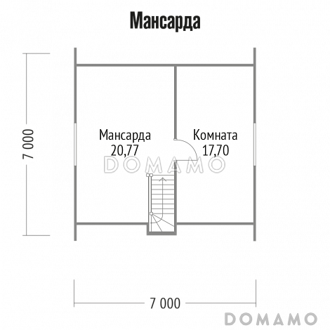 Проект простого, но уютного дома для сезонного проживания / План мансардного этажа