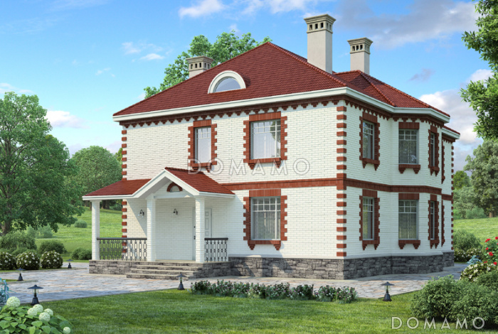 Проект дома из пенобетона без гаража