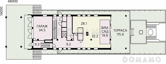 Дом на море / План цокольного этажа
