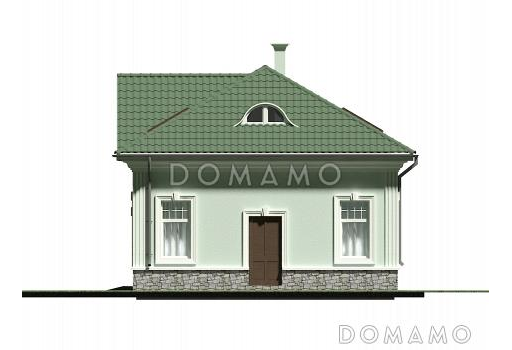 Проект большого гаража на 2 машины с котельной и мансардой / Фасад 1