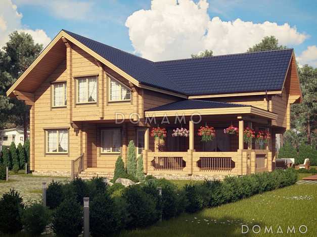 Проект деревянного дома с камином