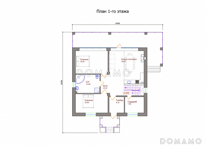 Проект 118 / План 1 этажа