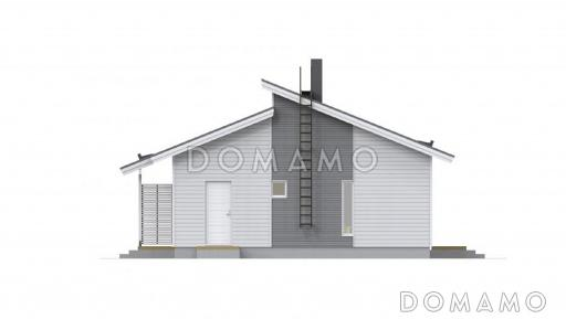 Проект современного каркасного дома с небольшим санузлом / Фасад 4