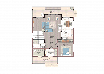 Серый Жемчуг 201 / План 1 этажа