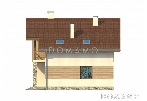 Проект комфортабельного дома из пеноблоков / Фасад 2