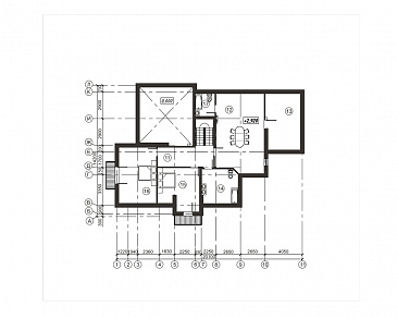 Проект дома с большим каминным залом / План мансардного этажа