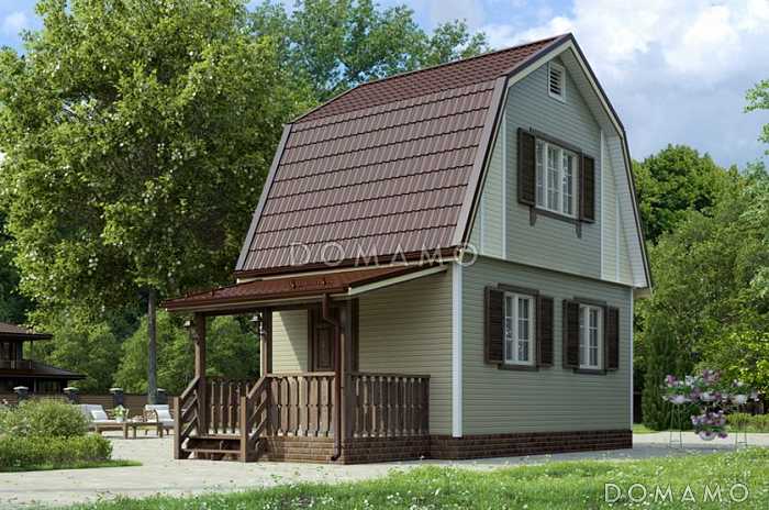 Проект маленького каркасного дома 