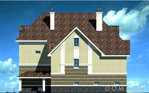 Проект коттеджа с девятью комнатами / Фасад 1