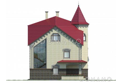 Проект готического коттеджа / Фасад 4