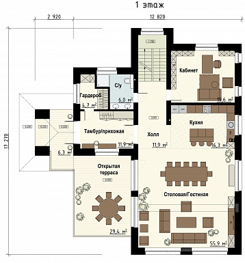 Фрэнк / План 1 этажа