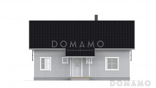 Проект каркасного дома с удобной гостиной для всей семьи / Фасад 2