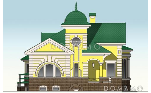 Проект  дома с подвалом / Фасад 3