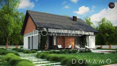 Проект простого уютного одноэтажного дома из газобетона с двумя спальнями и возможностью обустройства мансарды