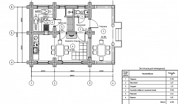 Баня "Перун" / План 1 этажа