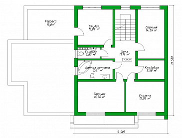 22-319 / План 2 этажа