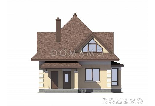 Проект дома из газобетона с эркером / Фасад 1