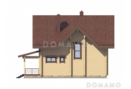 Проект рационально распланированного, уютного дома с тремя просторными спальнями и личным кабинетом / Фасад 3