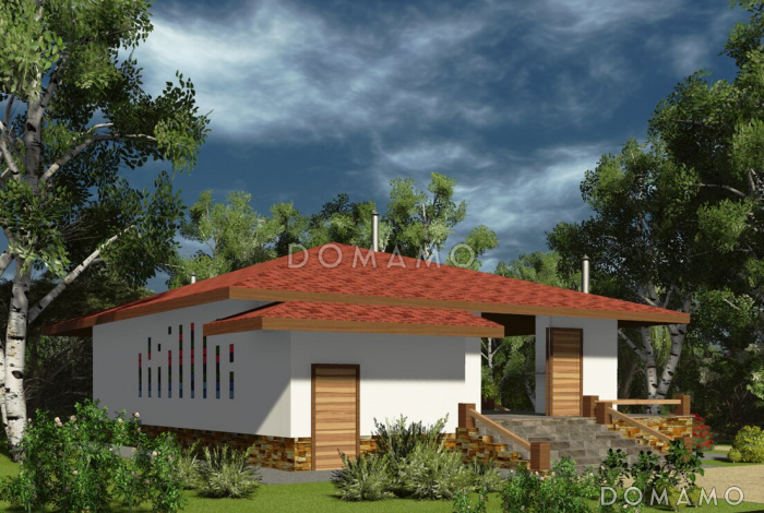 Проект бани с бассейном и террасой для отдыха