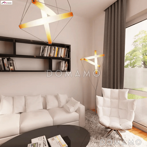 Проект одноэтажного дома из газобетона с 3 спальнями и светлой гостиной