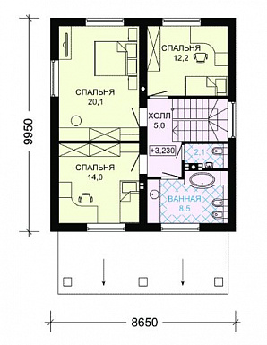 Проект небольшого дома / План мансардного этажа