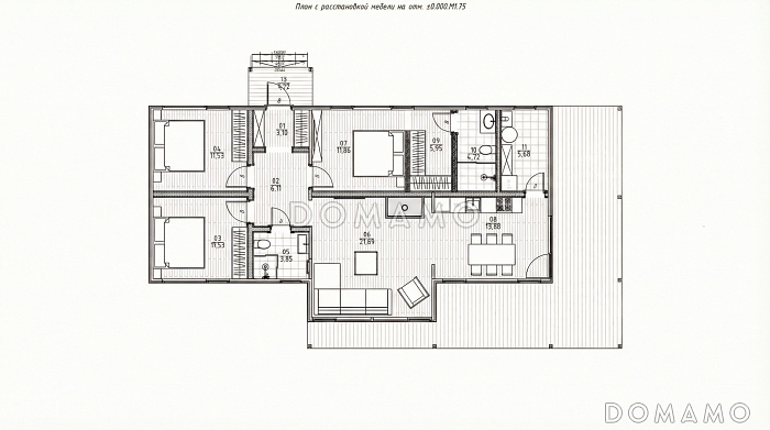 Нида 140 / План 1 этажа