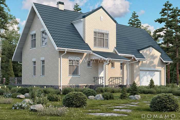 Проект дома из пеноблоков с бассейном, спортзалом и небольшой сауной