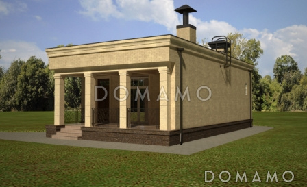 Проект бани с плоской крышей