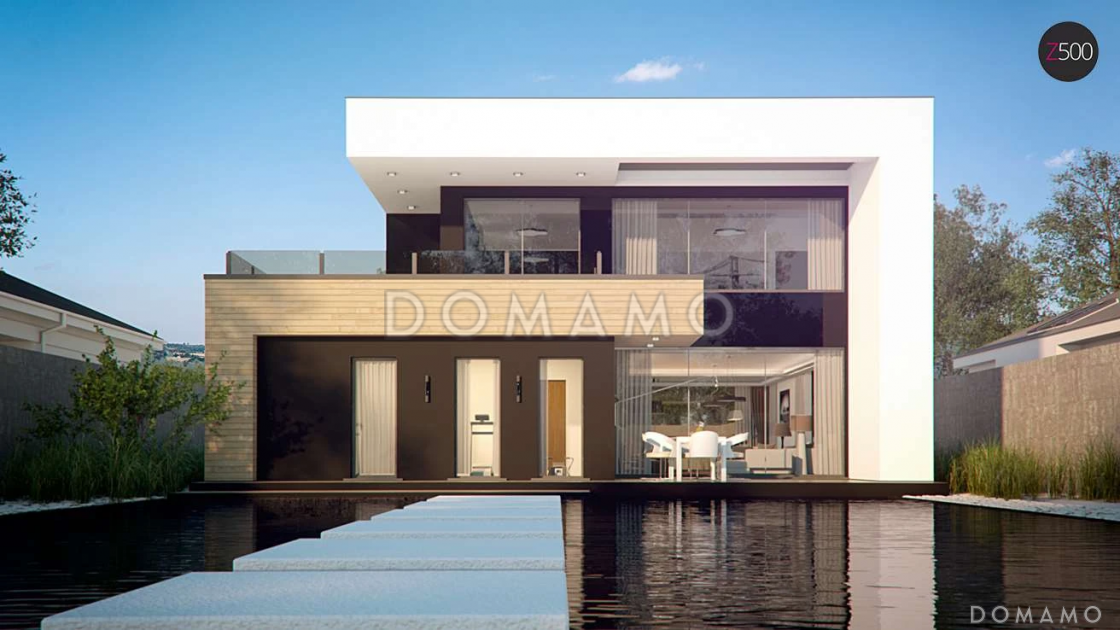 Проект дома из газобетона с 4 спальнями и большой гостиной, адаптированный для сейсмозоны / 1