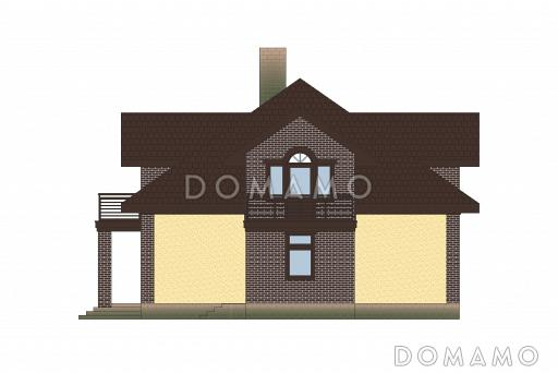 Проект кирпичного дома с 4 спальнями / Фасад 2