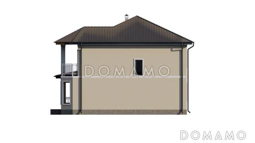 Проект двухэтажного дома в современном стиле / Фасад 3
